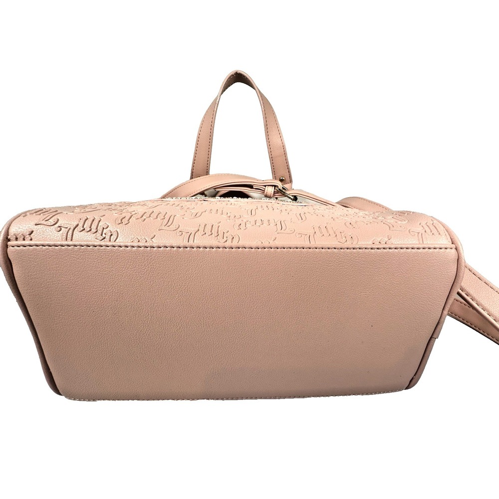 Juicy Couture Pink Diamond Satchel String of Pearls Embossed Dome Bag - Picture 8 of 10